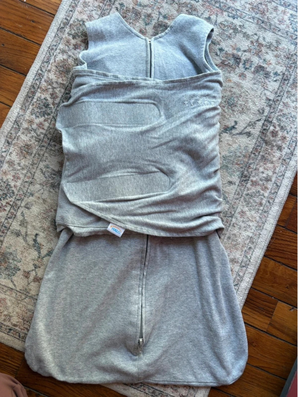 Small Gray 3/6m Baby Halo Sleep Swaddle